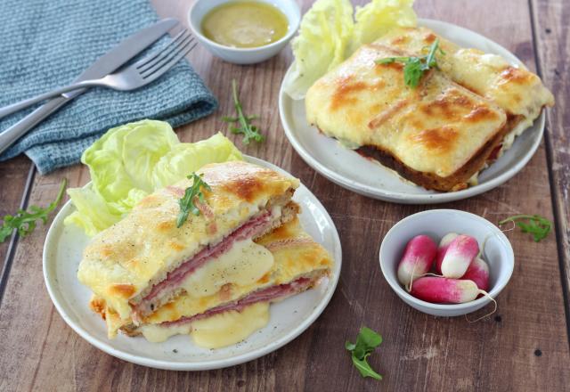 Croque-monsieur au fromage à raclette