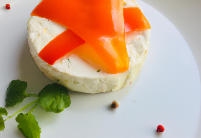 Fromage de chèvre dans sa robe de poivron