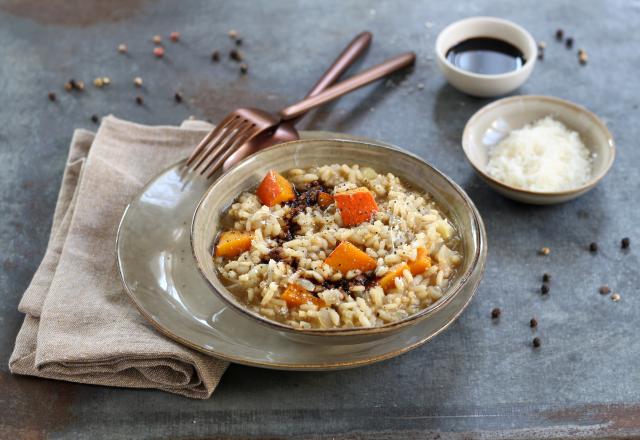 Risotto potimarron et vinaigre balsamique