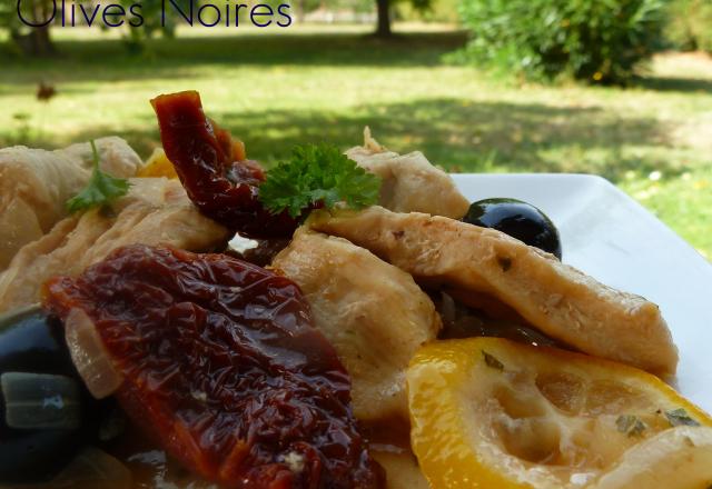 Poulet au citron et aux tomates séchées