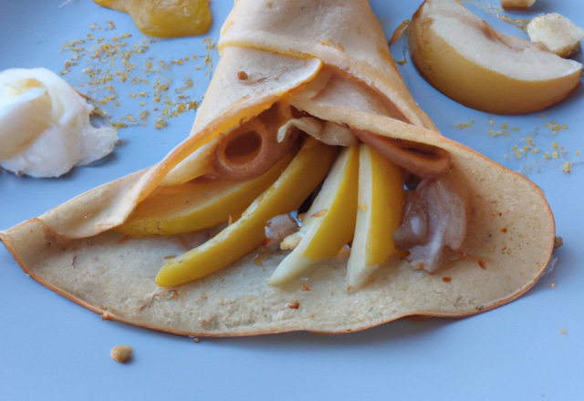 Crêpe poire melba