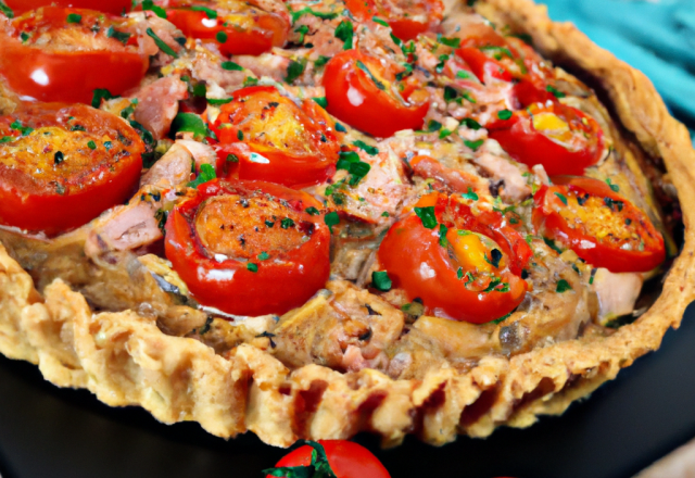 Tarte au thon et à la tomate: goûteuse, facile et pas chère