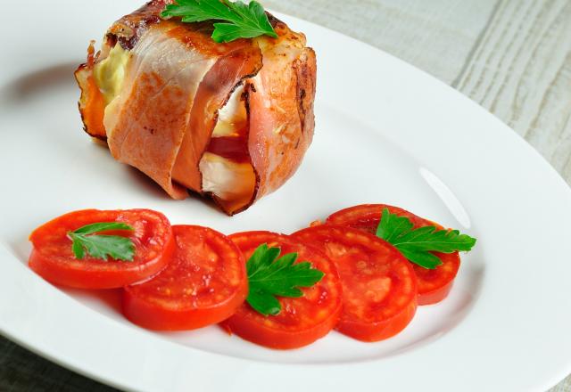 Petit chèvre frais grillé à la moutarde et au ketchup