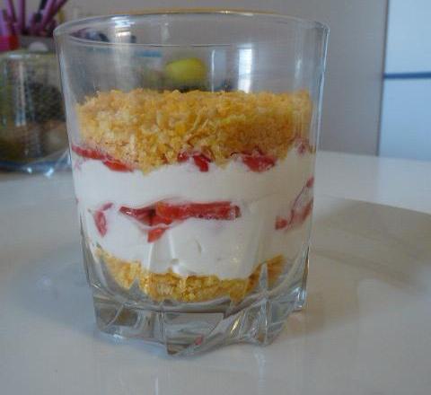 Tiramisu fraises corn flakes