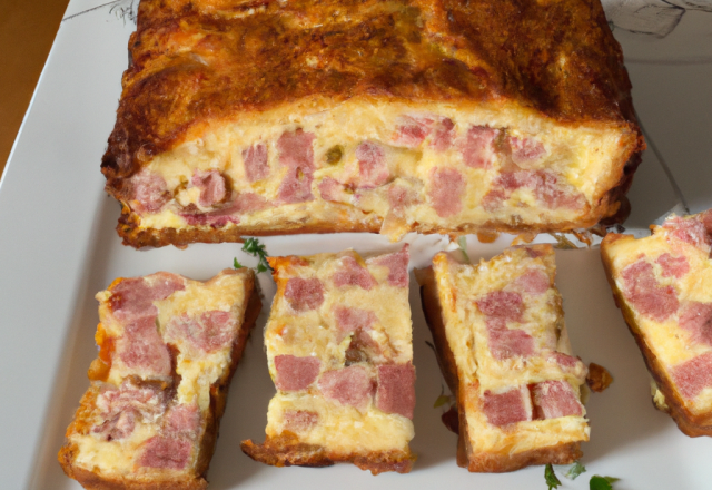 Cake jambon moutarde