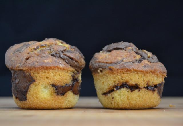 Muffins marbrés au Nutella