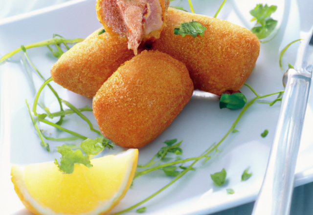 Croquettes de saumon assaisonnées de citron et d'aneth