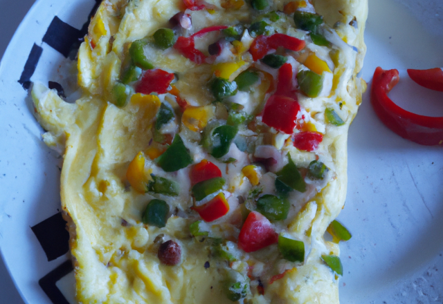 Omelette aux poivrons