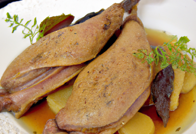 Confit de canard en bouillon aux saveurs de vanille