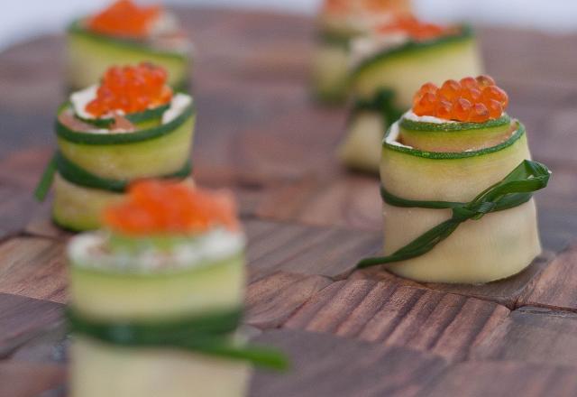 Makis de courgettes Philadelphia saumon fumé