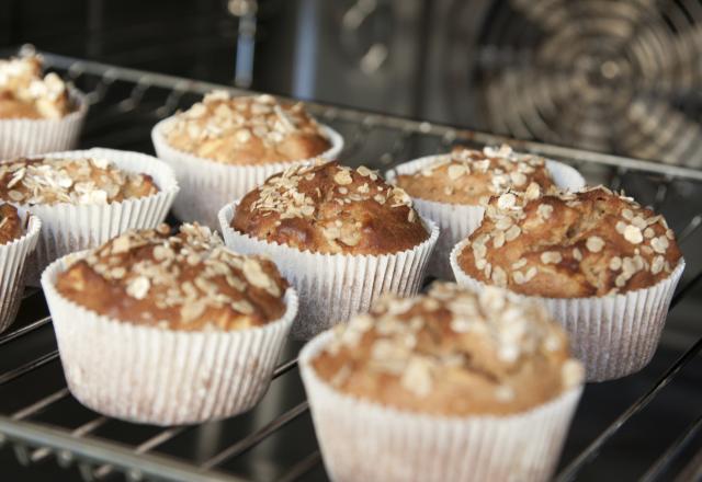 Muffins aux pommes et aux flocons d'avoine