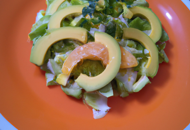 Salade d'avocat au pulco de pamplemousse