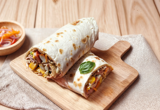 Wraps thon, surimi, œufs, concombre et feta