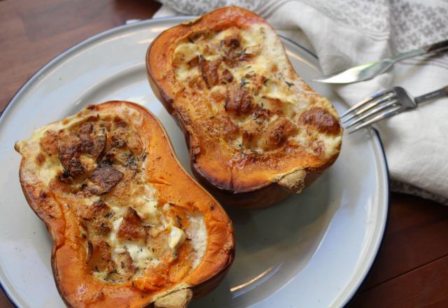 Butternut farcie au chèvre