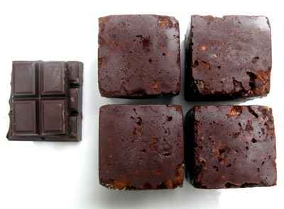 Cubes ronds et bons au chocolat