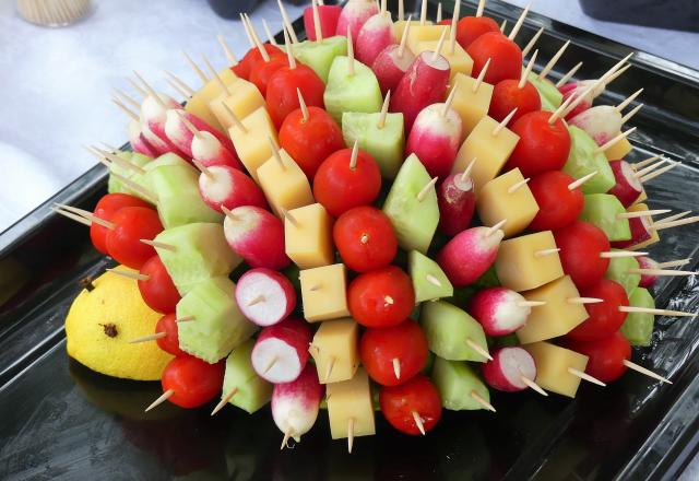 Hérisson apéritif aux crudités variées