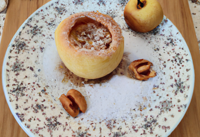 Moelleux aux pommes et à la poudre de noisettes