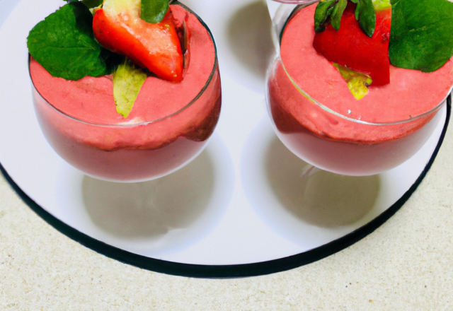 Mousse express à la fraise