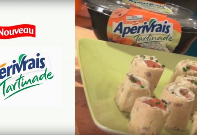 Petits roulés au saumon fumé & Apérivrais tartinade au saumon