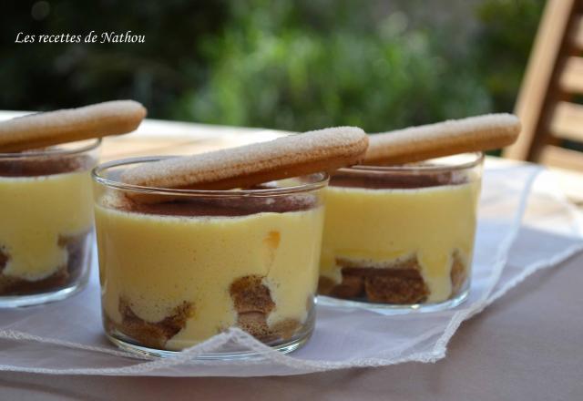 Tiramisu glacé en verrines