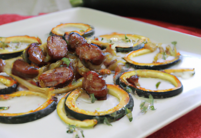 Courgettes au merguez