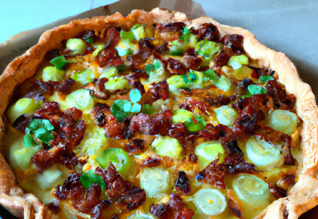 Tarte aux poireaux et chorizo