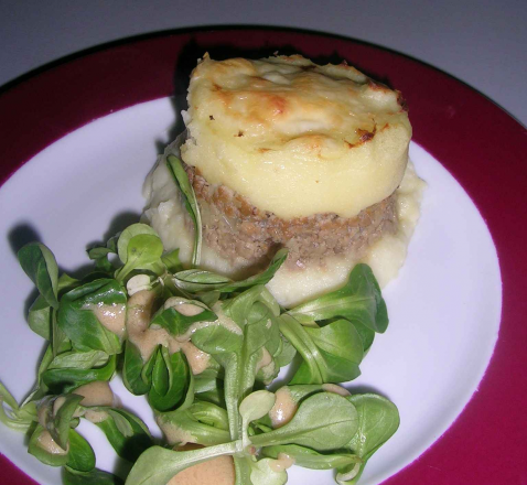 Parmentier de canard et échalote