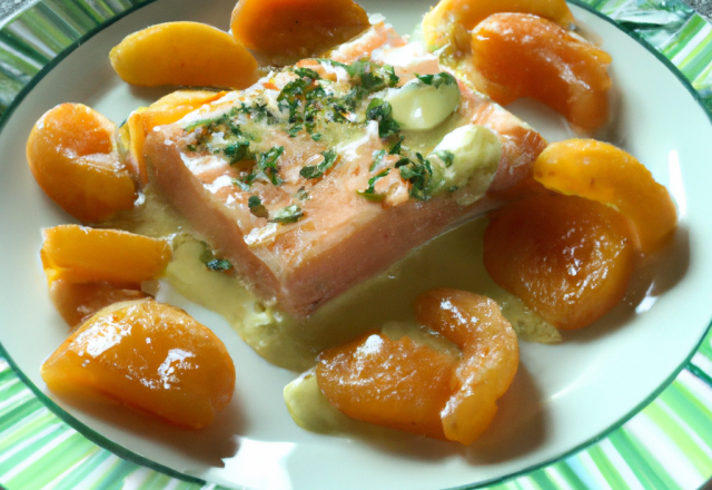 Pavé de saumon aux abricots