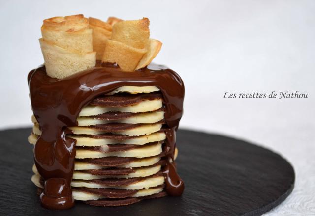 Petits gâteaux de crêpes au chocolat