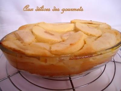 Clafoutis de poires et pommes au caramel maison