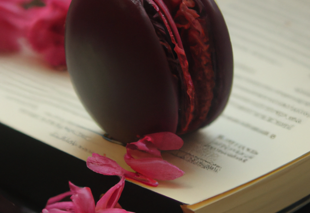 Macaron 'hibiscus, kewra, tonka'