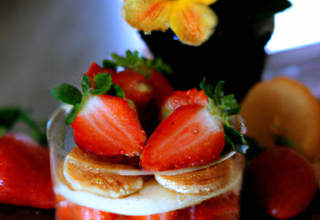 Tiramisu fraises à fleur d'oranger