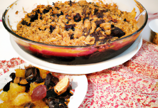 Crumble aux fruits et au chocolat comme chez maman