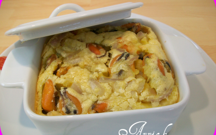 Clafoutis de moules au safran