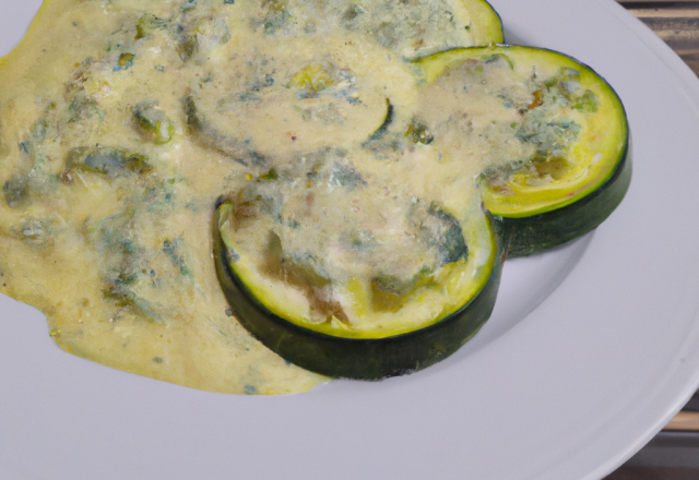 Courgettes à la crème de parmesan