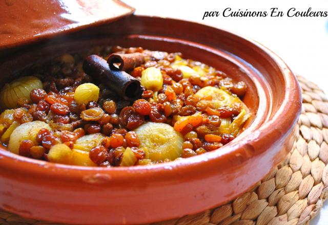 Tajine d'agneau aux raisins secs et oignons caramélisés