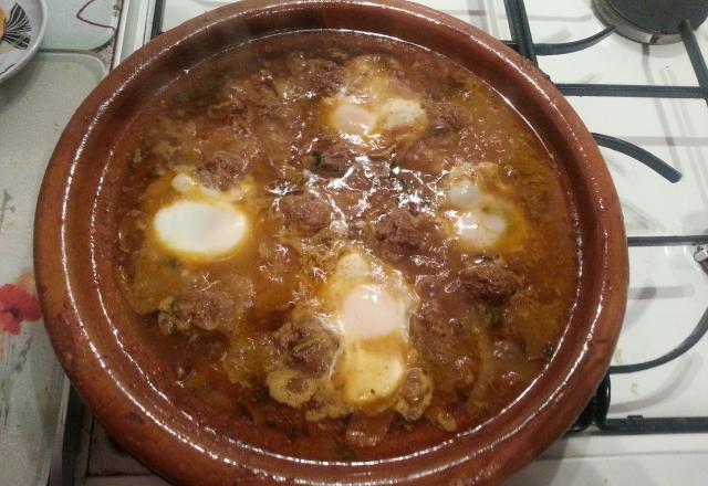 Tajine aux keftas et aux œufs