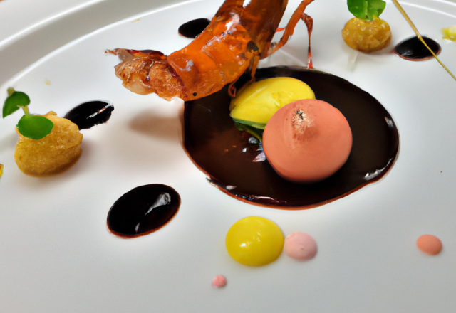 Langoustine et chocolat amer