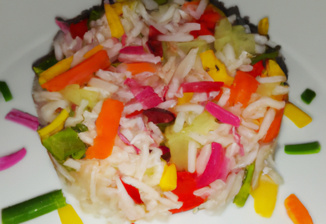 Salade de riz colorée