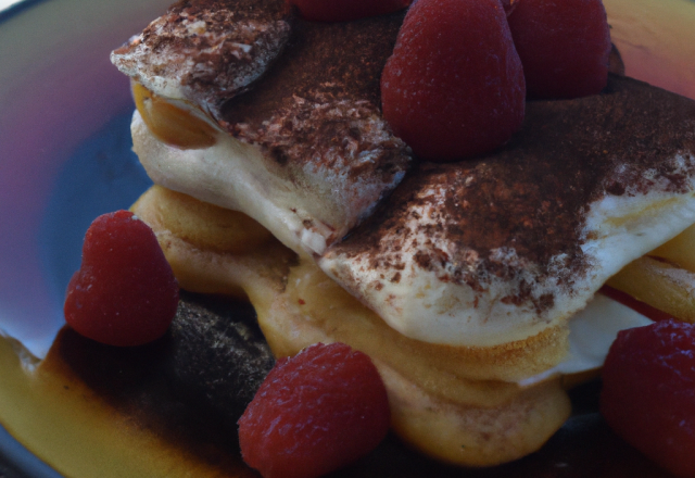 Tiramisu italien chocolat blanc framboises