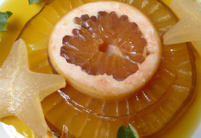 Pamplemousse sur son aspic de carambole