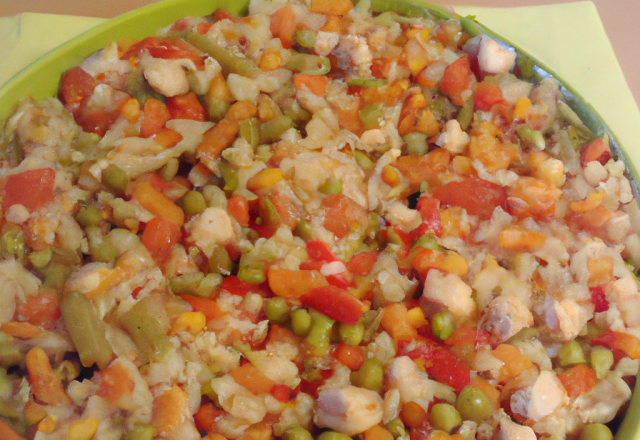 Salade de riz façon paella