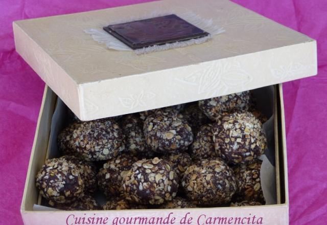 Truffes croustillantes au Muesli et graines sésame