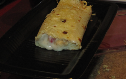 Crêpes fourrées jambon et champignons