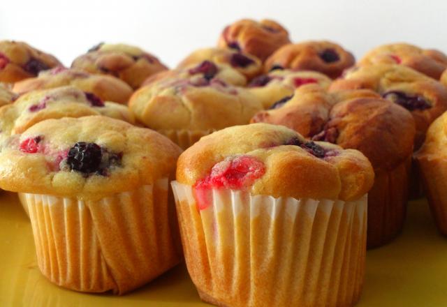 Muffins au miel et fruits rouges sans gluten