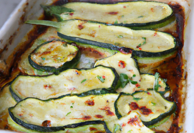 Gratin de courgettes au grill