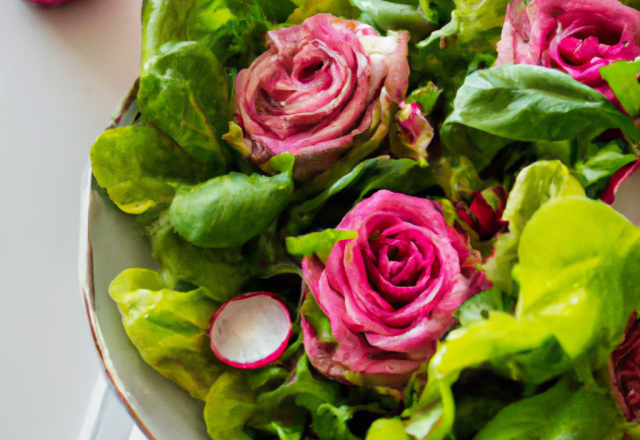 Salade rose et verte