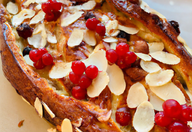 Pain aux amandes et groseilles