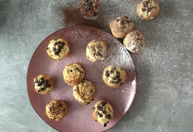 Muffins aux poires et aux pépites de chocolat