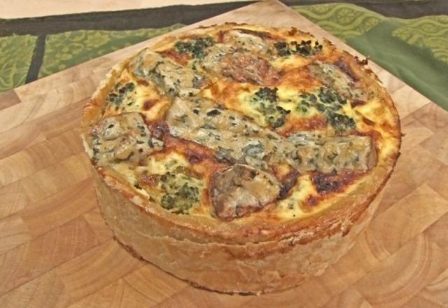 Tarte aux brocolis et Fourme d'Ambert